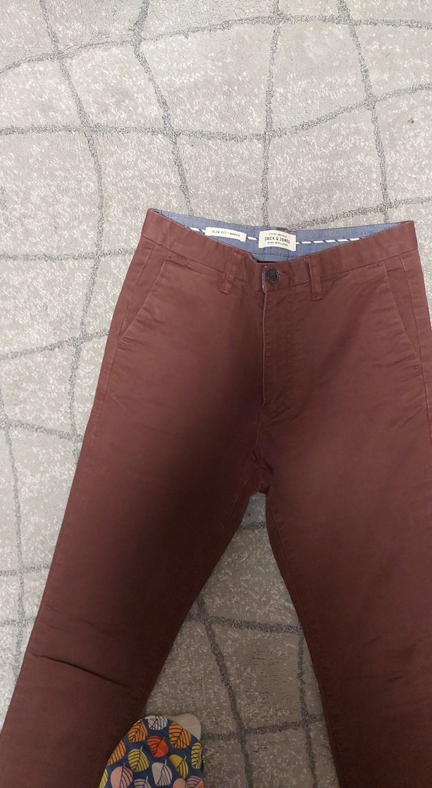 Bordo Regular Fit Street Wear Erkek Pantolon - Görsel 3