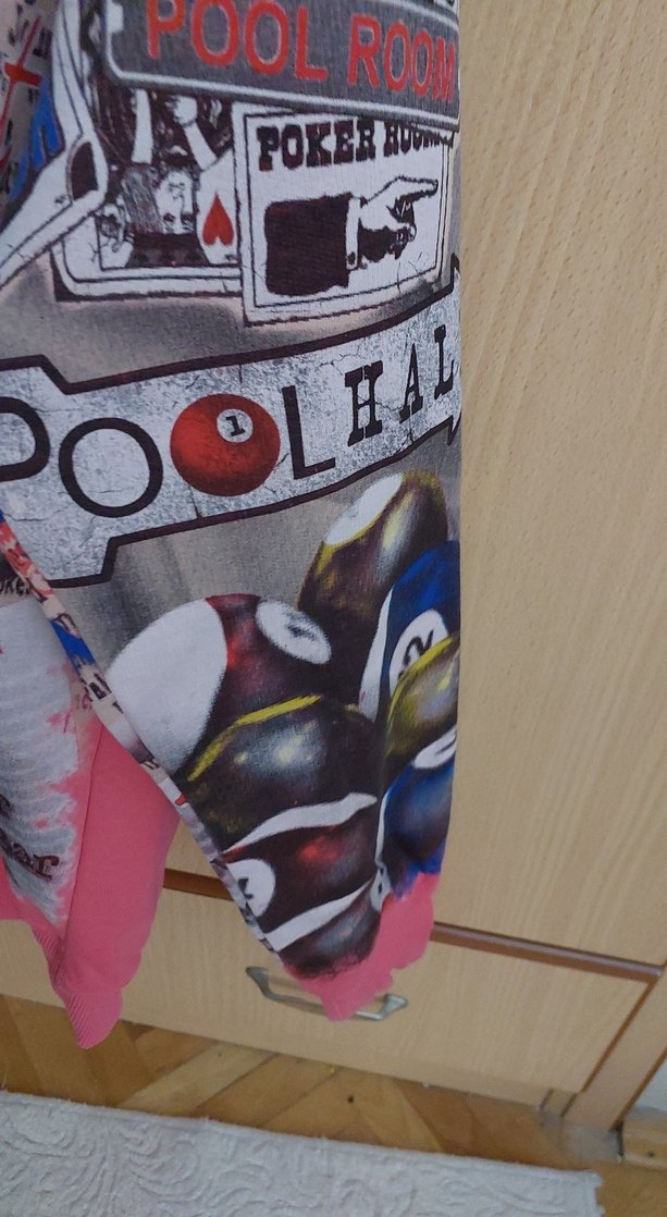 Pembe Baskılı Kapüşonlu Kadın Sweatshirt - Görsel 3