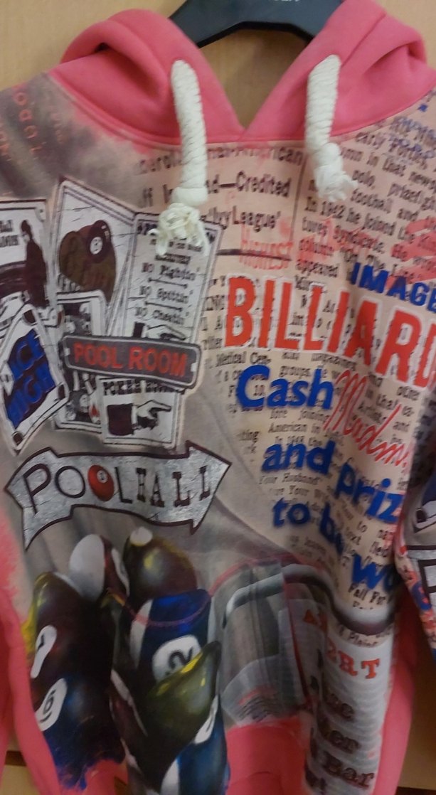 Pembe Baskılı Kapüşonlu Kadın Sweatshirt - Görsel 2