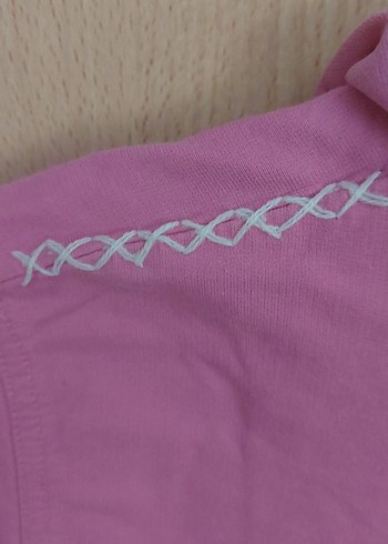 Kız Çocuk Pembe Kapüşonlu Fermuarlı Sweatshirt - Görsel 3
