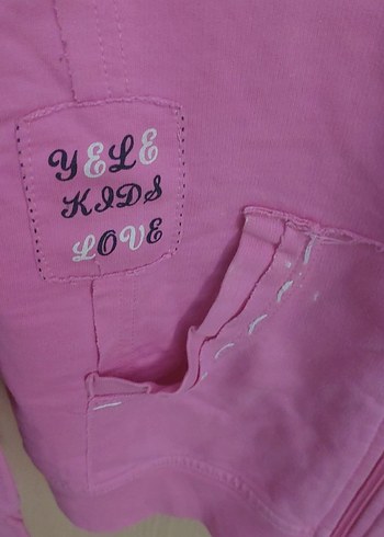 Kız Çocuk Pembe Kapüşonlu Fermuarlı Sweatshirt - Görsel 4