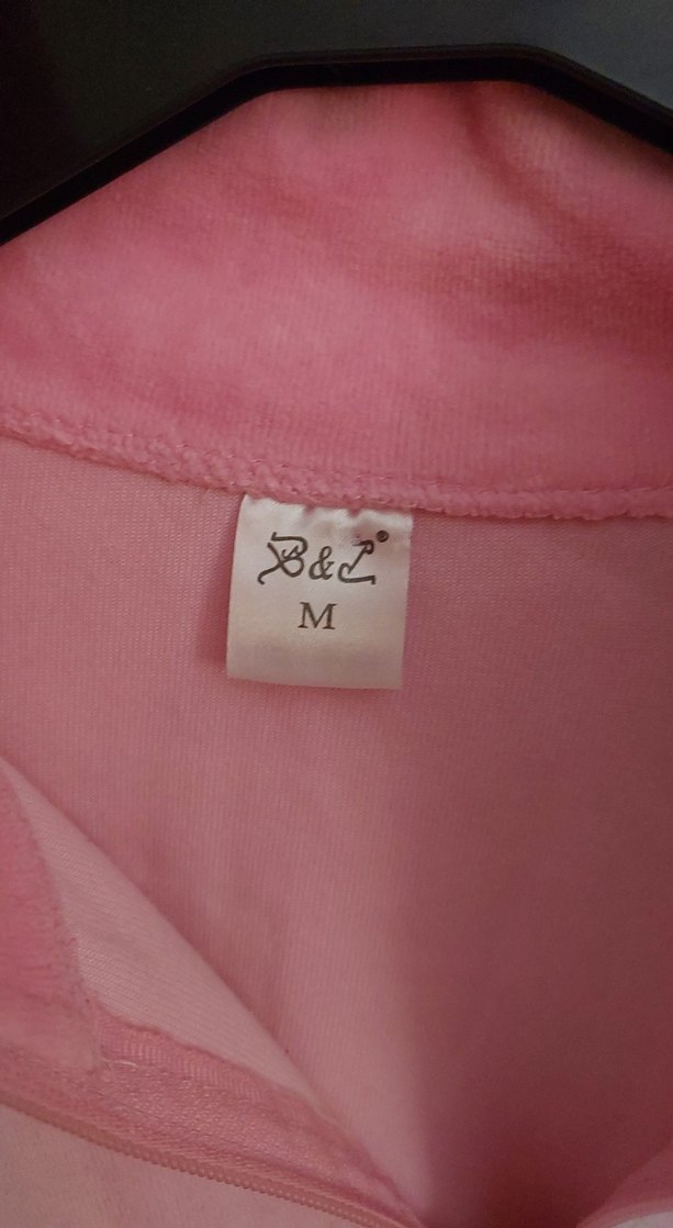 Nakışlı Pembe Kadife Fermuarlı Ceket - Görsel 4