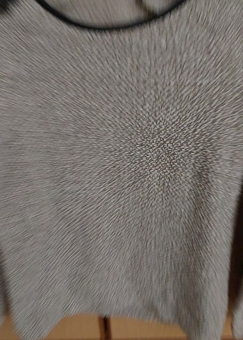 Gri  Kadın Uzun Kollu Kazak - Görsel 10