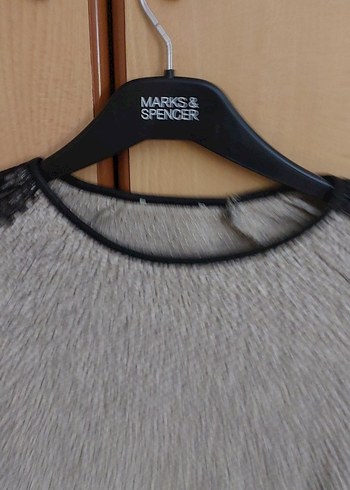 Gri  Kadın Uzun Kollu Kazak - Görsel 5