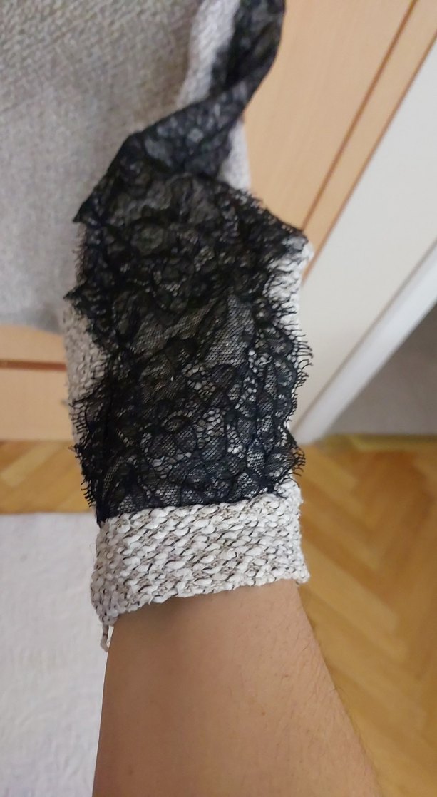 Gri  Kadın Uzun Kollu Kazak - Görsel 4