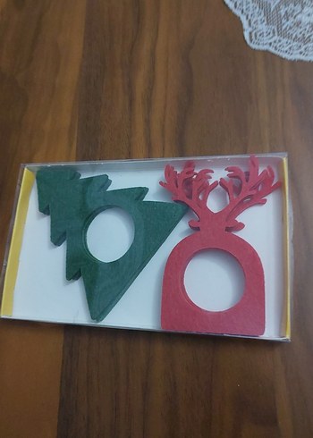 Renkli Yılbaşı Peçete Halkaları 6 adet. - Görsel 15