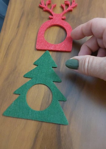 Renkli Yılbaşı Peçete Halkaları 6 adet. - Görsel 6