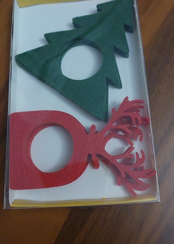 Renkli Yılbaşı Peçete Halkaları 6 adet. - Görsel 11