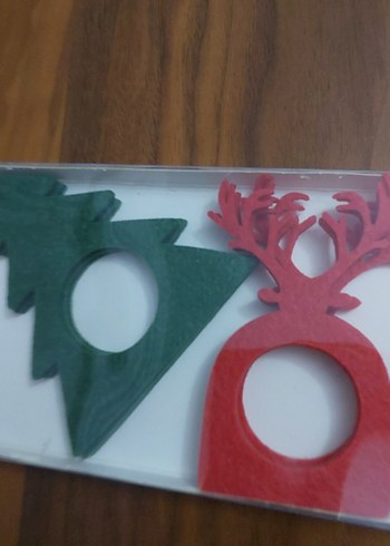 Renkli Yılbaşı Peçete Halkaları 6 adet. - Görsel 18