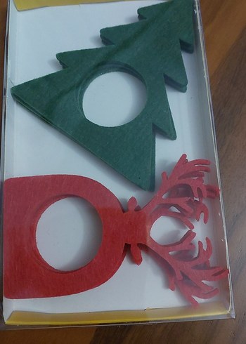 Renkli Yılbaşı Peçete Halkaları 6 adet. - Görsel 10