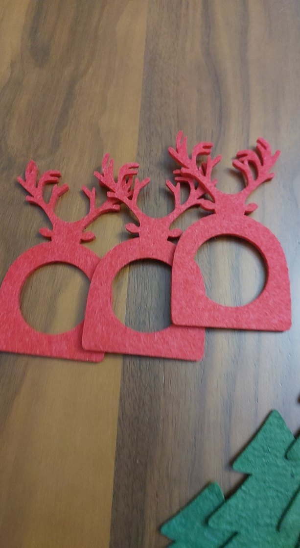 Renkli Yılbaşı Peçete Halkaları 6 adet. - Görsel 2