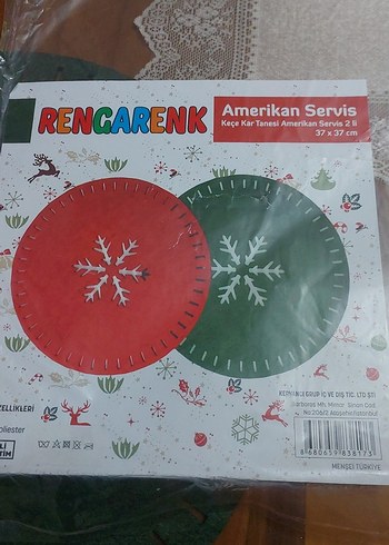 Yuvarlak Kırmızı / Yeşil Amerikan Servis - Görsel 8