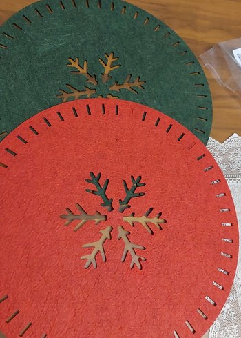 Yuvarlak Kırmızı / Yeşil Amerikan Servis - Görsel 12