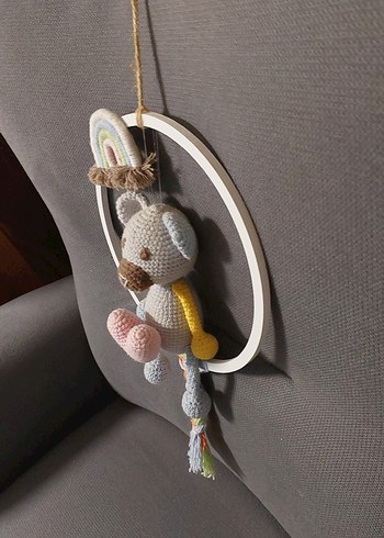 Renkli El Örgüsü Ayıcık Peluş Oyuncak - Görsel 13