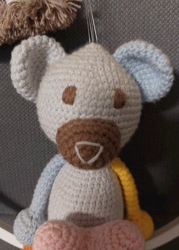 Renkli El Örgüsü Ayıcık Peluş Oyuncak - Görsel 7