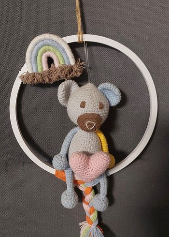 Renkli El Örgüsü Ayıcık Peluş Oyuncak - Görsel 16