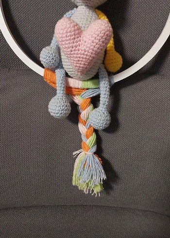 Renkli El Örgüsü Ayıcık Peluş Oyuncak - Görsel 4