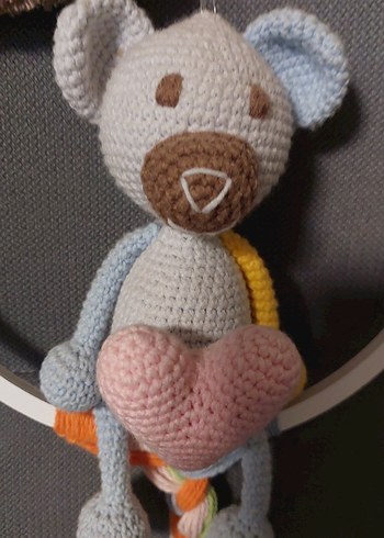 Renkli El Örgüsü Ayıcık Peluş Oyuncak - Görsel 18