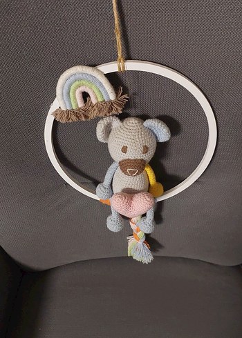 Renkli El Örgüsü Ayıcık Peluş Oyuncak - Görsel 12