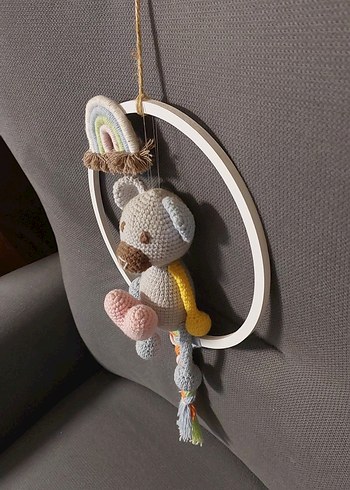 Renkli El Örgüsü Ayıcık Peluş Oyuncak - Görsel 14