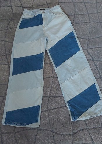 Kadın Geniş Kesim Midi Kot Pantolon - Görsel 2