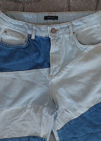 Kadın Geniş Kesim Midi Kot Pantolon - Görsel 4