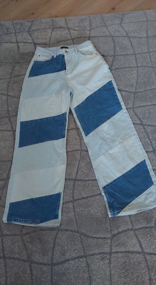 Kadın Geniş Kesim Midi Kot Pantolon - Görsel 2