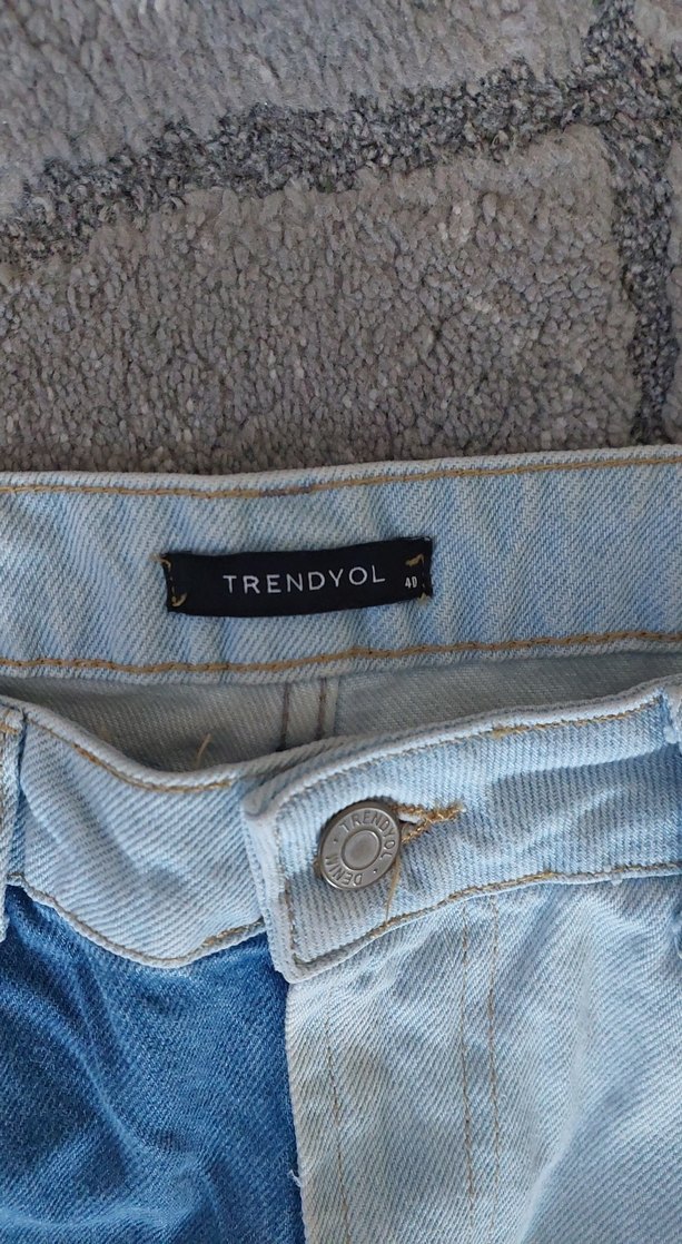 Kadın Geniş Kesim Midi Kot Pantolon - Görsel 3