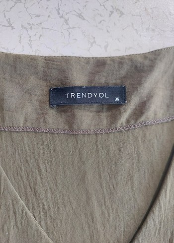 Trendyol & Milla Kemerli V Yakalı Midi Keten Elbise