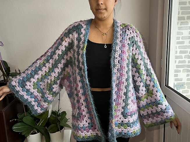 Diğer el yapımı crochet hexagon hırka