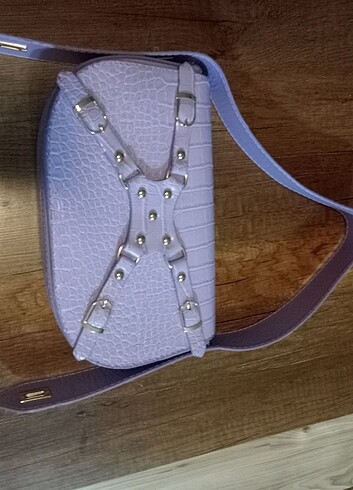 Lila rengi hiç kullanılmamış çanta  - Görsel 5