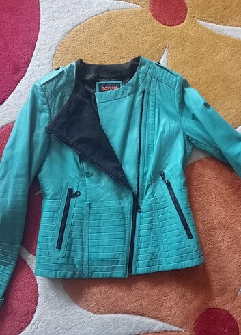 Suni deri ceket - Görsel 3