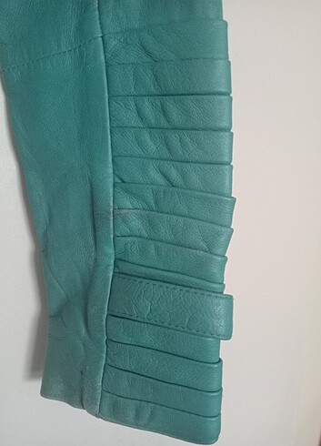 Suni deri ceket - Görsel 5