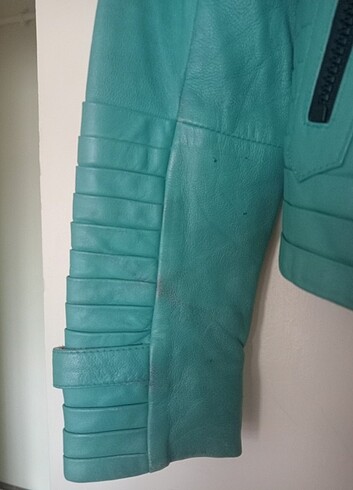 Suni deri ceket - Görsel 6