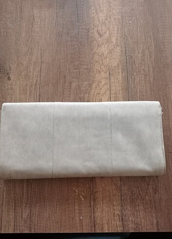 Suni deri zarf çanta bej rengi - Görsel 2