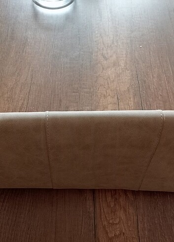 Suni deri zarf çanta bej rengi - Görsel 6