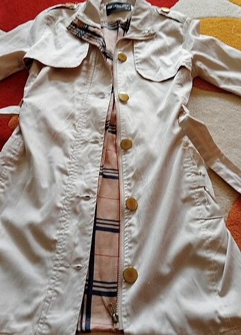 Çok şık kullanışlı trençkot bej rengi - Görsel 6