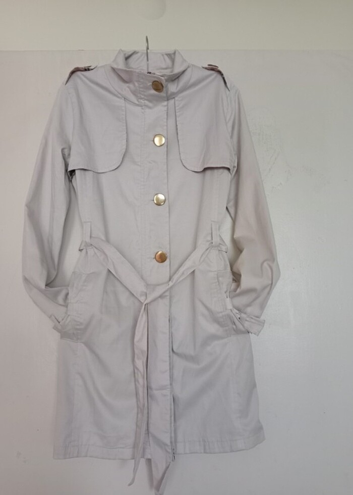 Çok şık kullanışlı trençkot bej rengi  - Görsel 3