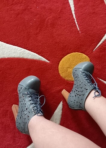 Elle bayan topuklu ayakkabı - Görsel 6