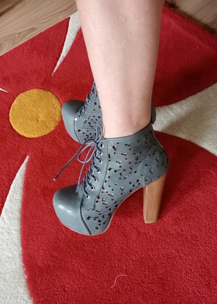 Elle bayan topuklu ayakkabı  - Görsel 3