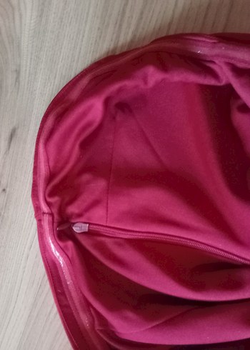 Kırmızı kalp yaka elbise - Görsel 7