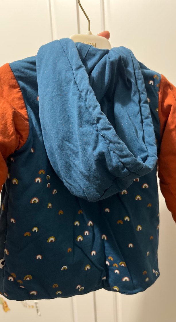 Kapüşonlu Düğmeli Erkek Çocuk Ceket - Görsel 4