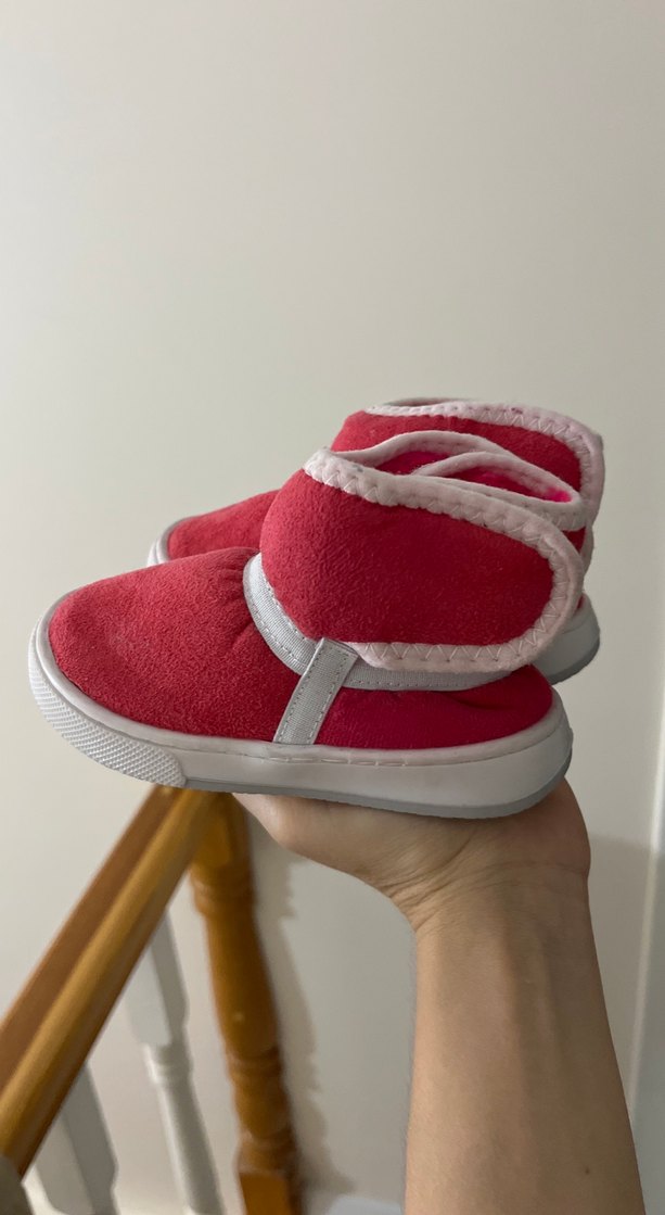 Kız Çocuk Pembe Polar Ev Terliği - Görsel 2