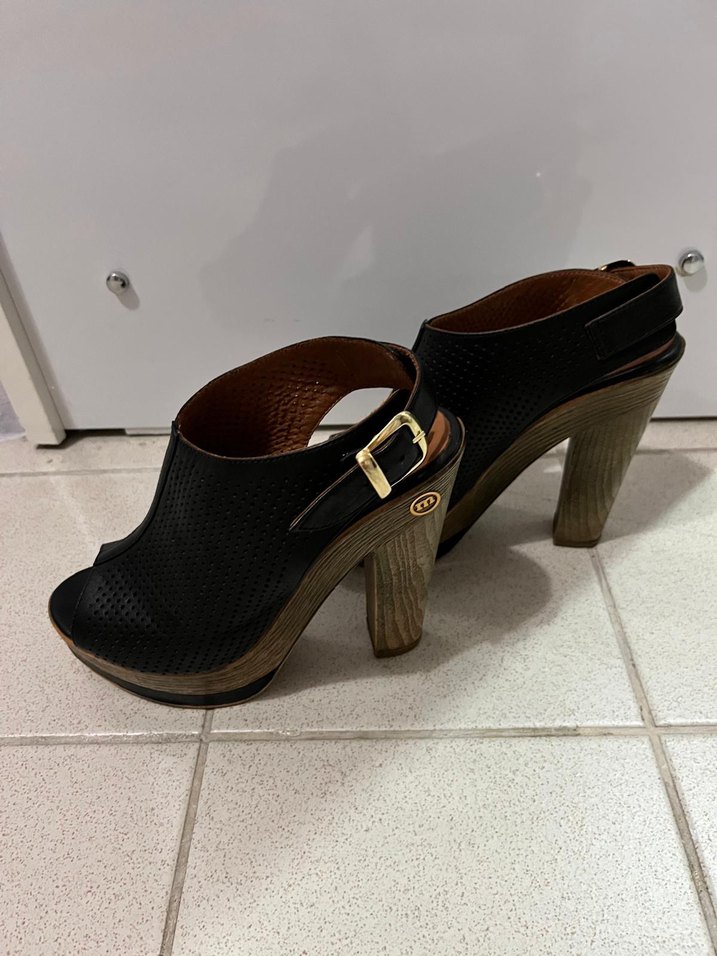 Kahverengi ç Platform Topuklu Kadın Ayakkabı - Görsel 3