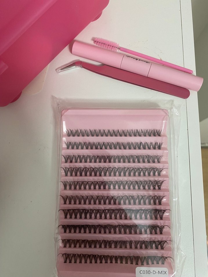 Pembe Pastel Takma Kirpik Seti - Görsel 2