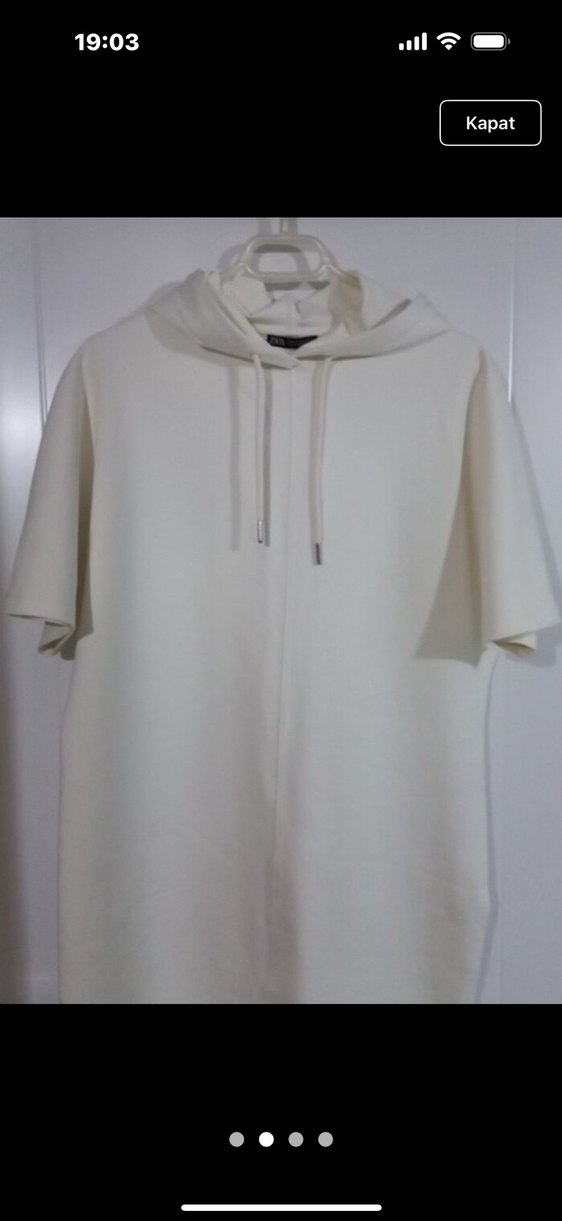 Kadın Beyaz Midi Triko Elbise - Görsel 2