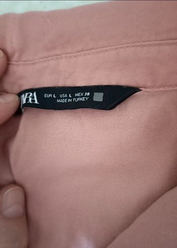 Pembe V Yaka Düğmeli Midi Keten Elbise - Görsel 2