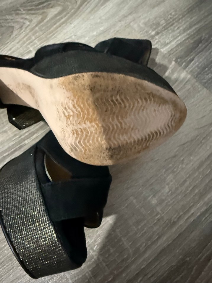 HOTİÇ Siyah Süet Platform Topuklu Kadın Ayakkabı - Görsel 5