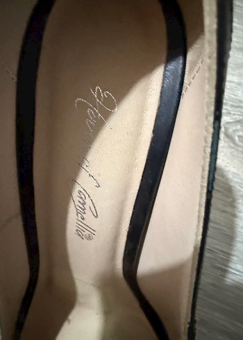 Diğer Klasik Siyah Yılan Derisi Desenli Stiletto