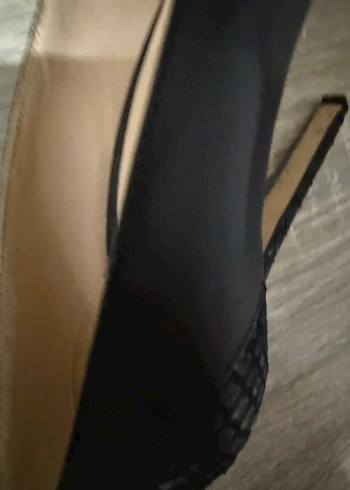 37 Beden siyah Renk Klasik Siyah Yılan Derisi Desenli Stiletto